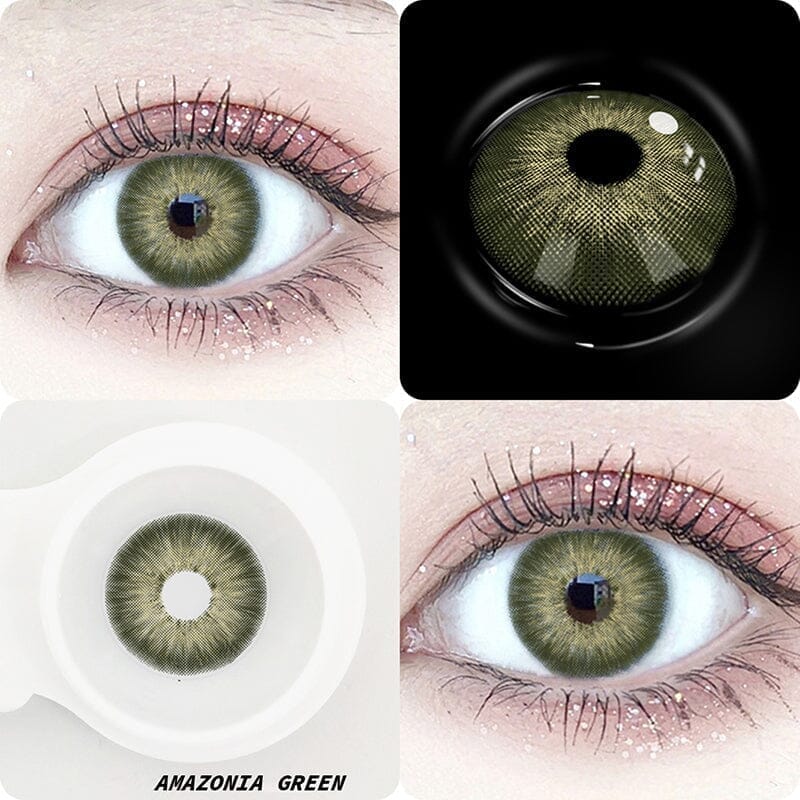 Amazonia Green Prescription Colored Contact Lenses Beauon 