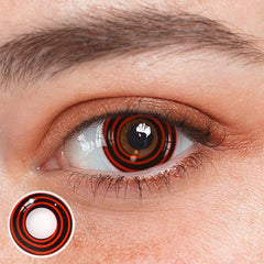 Cosplay Circle Line Curl Red Black Colored Contact Lenses Beauon 