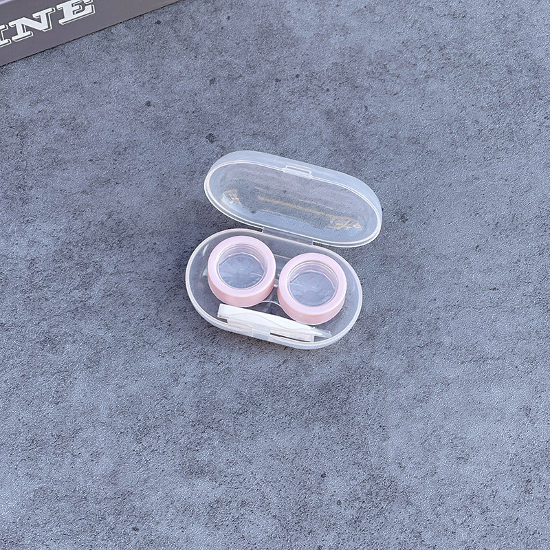 INS Simple Style Colored Contact Lens Case Beauon 1 Pair Pink 