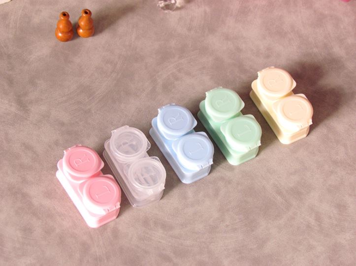 Macaroon flip cover Colored Contact Lens Case Beauon 