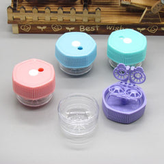 Manual rotary cleaning Multicolor Colored Contact Lens Case Beauon 