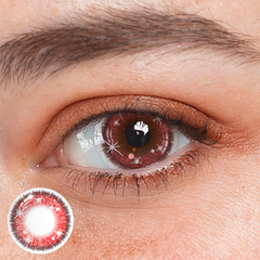 Cosplay Star Eyes Red Colored Contact Lenses