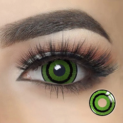 Halloween 17mm Globlin Green Sclera Colored Contact Lenses