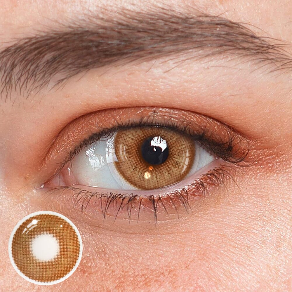 Amaretto Brown Colored Contact Lenses Beauon 