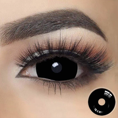 Halloween 17mm Blind Black Sclera Colored Contact Lenses