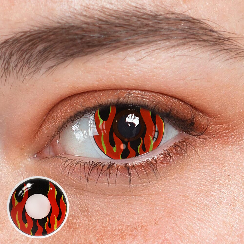 Cosplay Burning Flame Red Colored Contact Lenses Beauon 