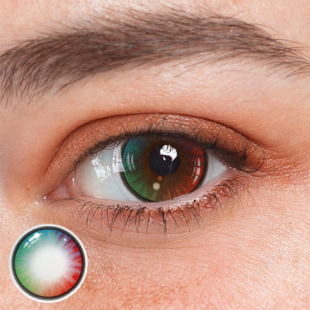 Cosplay Rainbow Kaleidoscope Colored Contact Lenses Beauon 