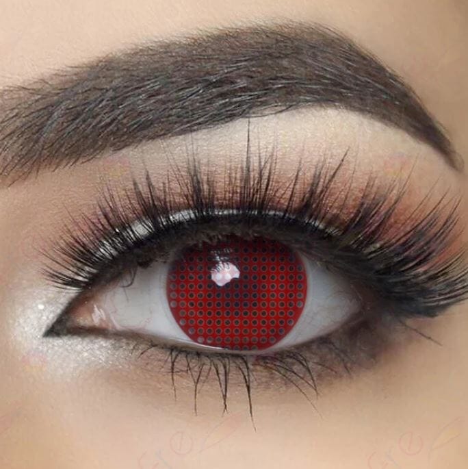 Halloween Red Mesh Colored Contact Lenses Beauon 