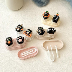 Drawing Cartoon Bear Colored Contact Lens Case