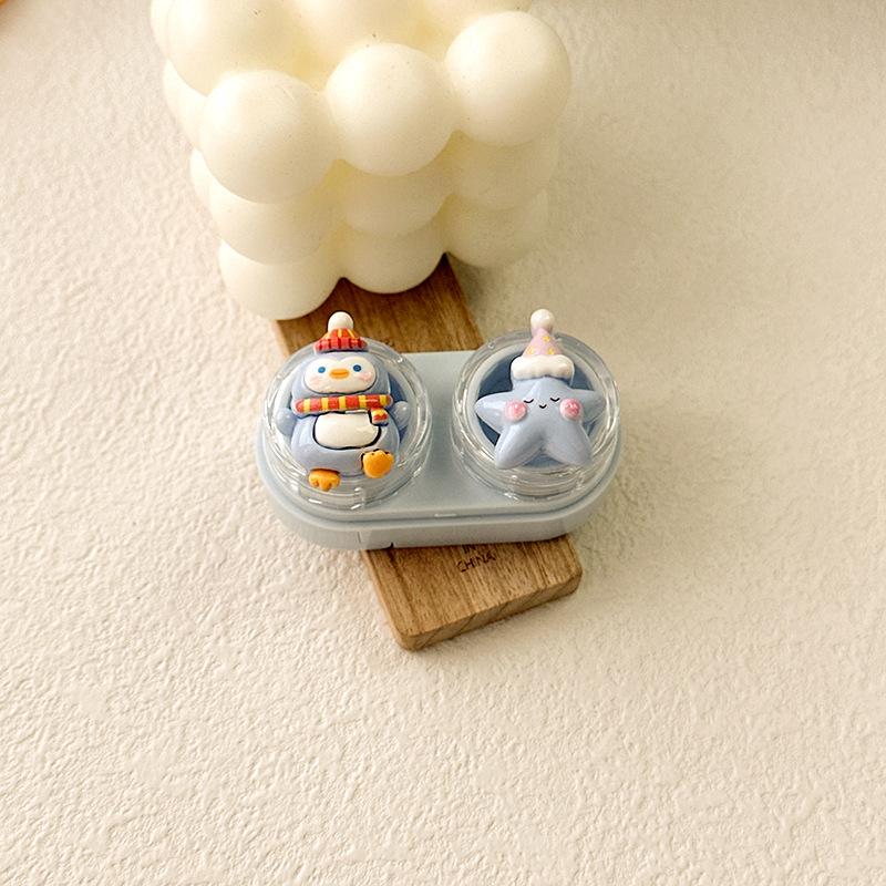 Cute Cartoon Colored Contact Lens Case