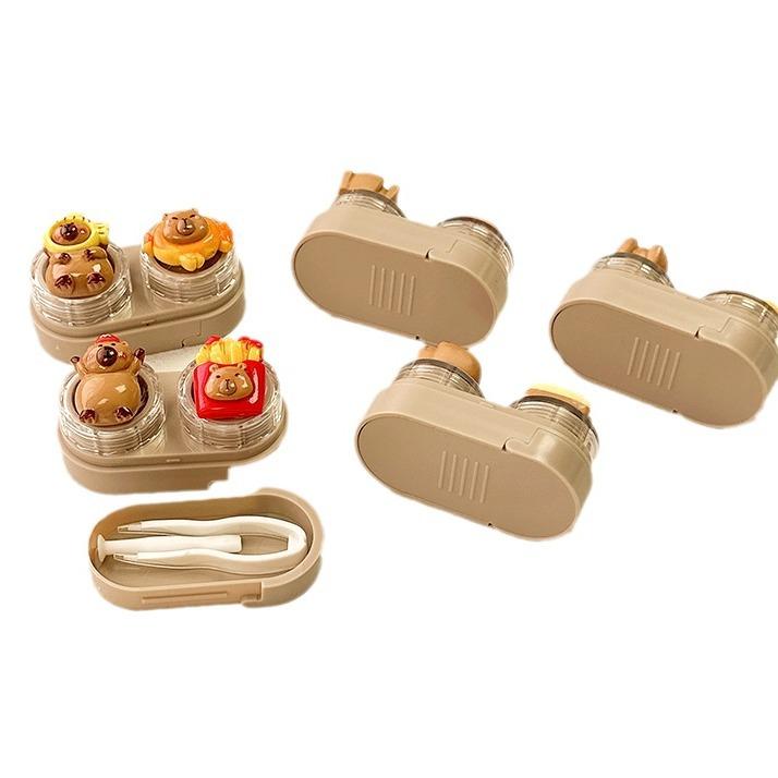 Milk Coffee Colored Contact Lens Case