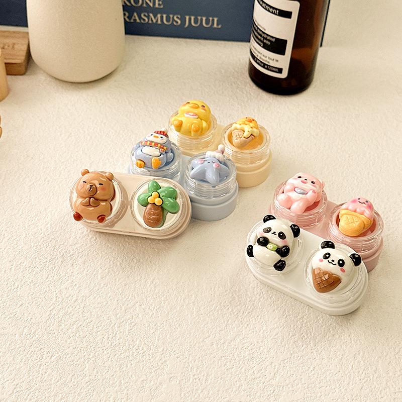 Cute Cartoon Colored Contact Lens Case