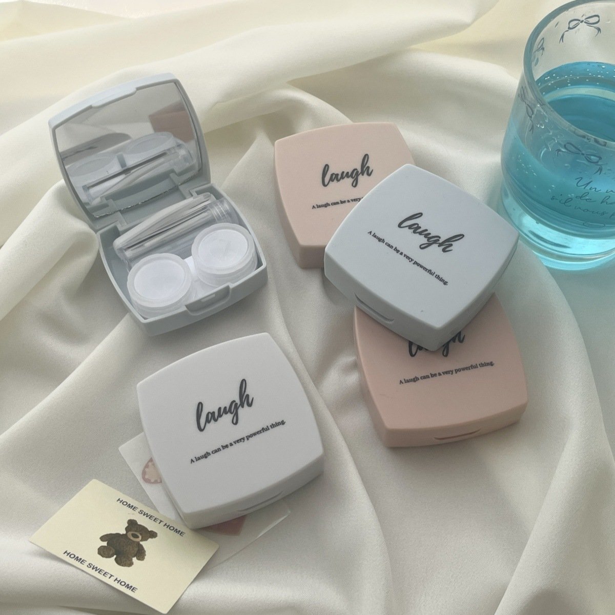 Ins Simple Colored Contact Lens Case