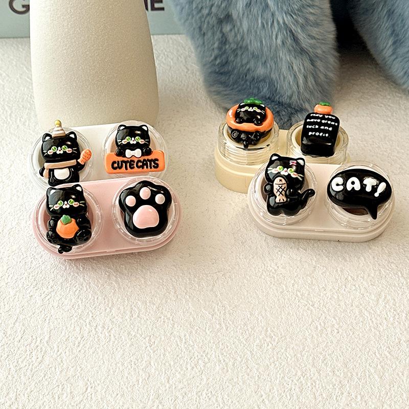 Drawing Cartoon Bear Colored Contact Lens Case