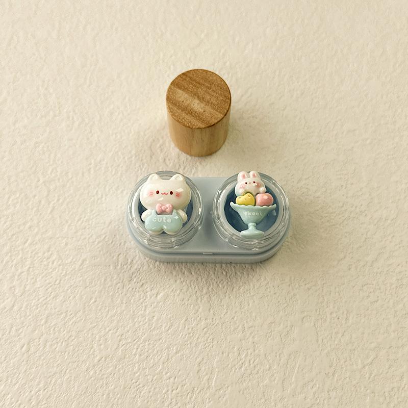 Cute Cartoon Colored Contact Lens Case