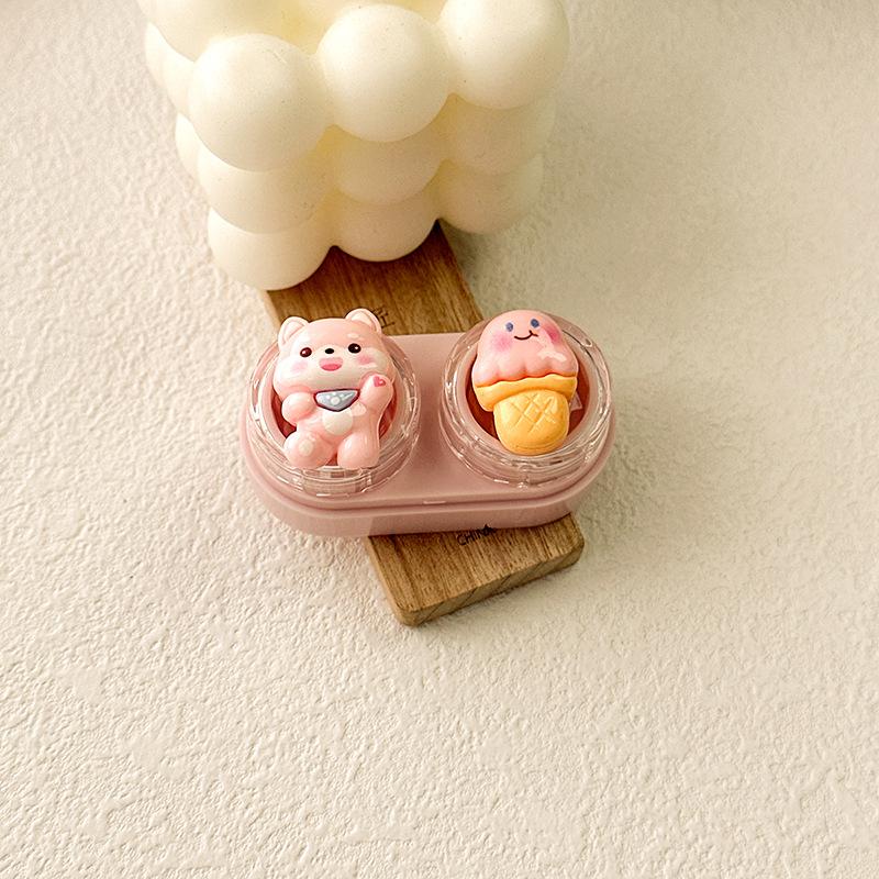 Cute Cartoon Colored Contact Lens Case