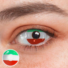 Cosplay Flag White Colored Contact Lenses