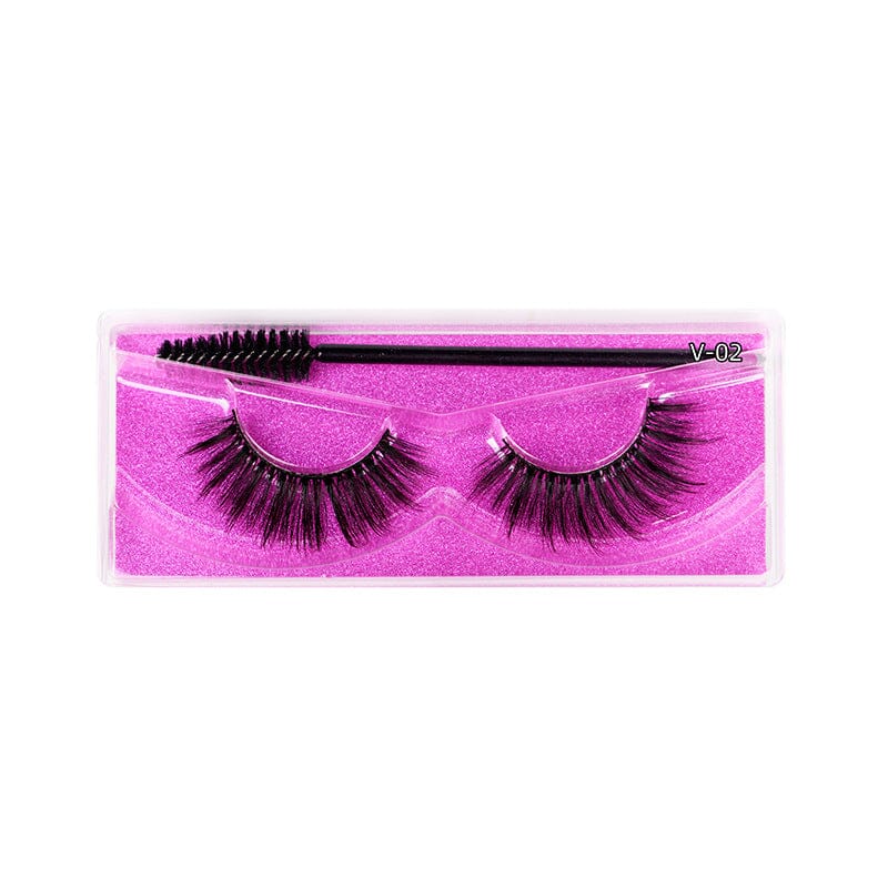 3D Thick False Eyelashes 1 Pair V Series Piece Mink Hair Eyelashes Beauon V02 