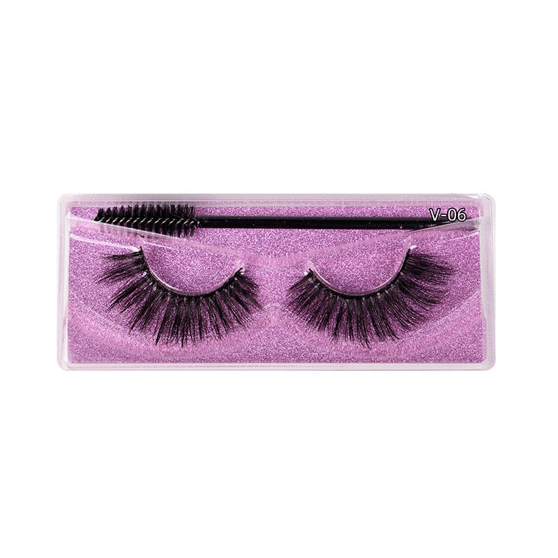 3D Thick False Eyelashes 1 Pair V Series Piece Mink Hair Eyelashes Beauon V06 