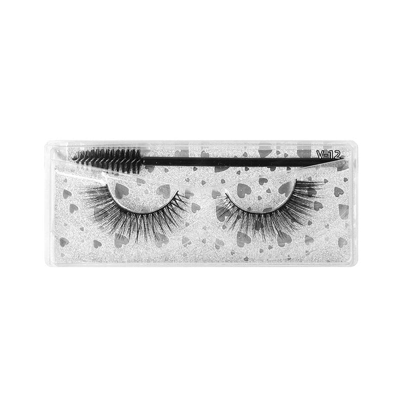 3D Thick False Eyelashes 1 Pair V Series Piece Mink Hair Eyelashes Beauon V12 