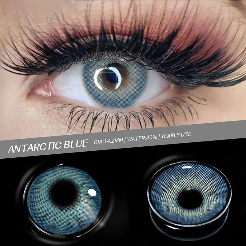 Antarctic Blue Colored Contact Lenses Beauon 