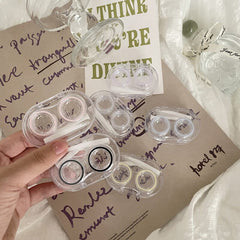 Clear Simple Colored Contact Lens Case Beauon 