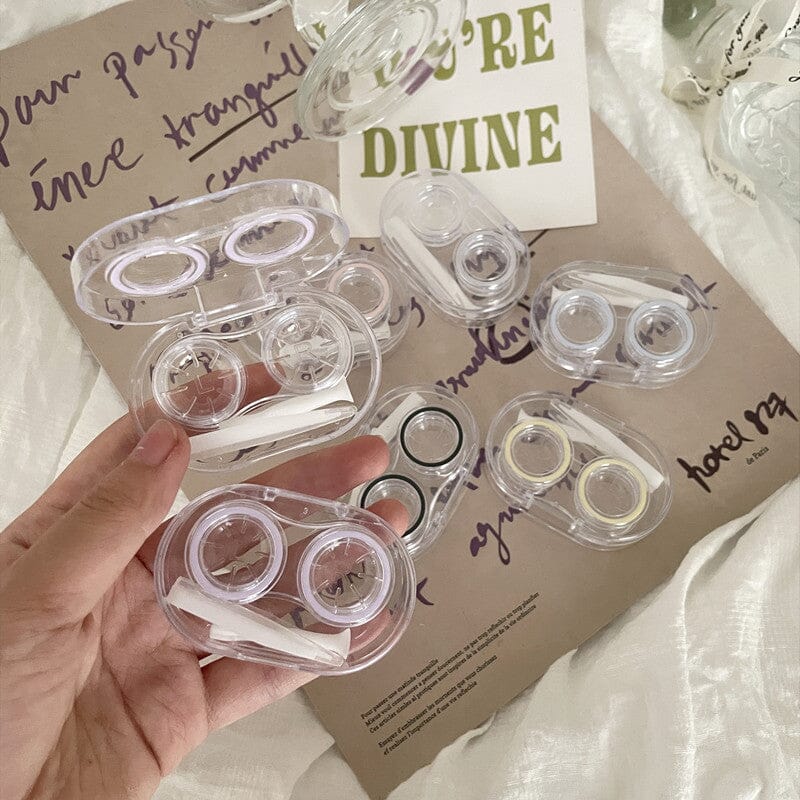 Clear Simple Colored Contact Lens Case Beauon 