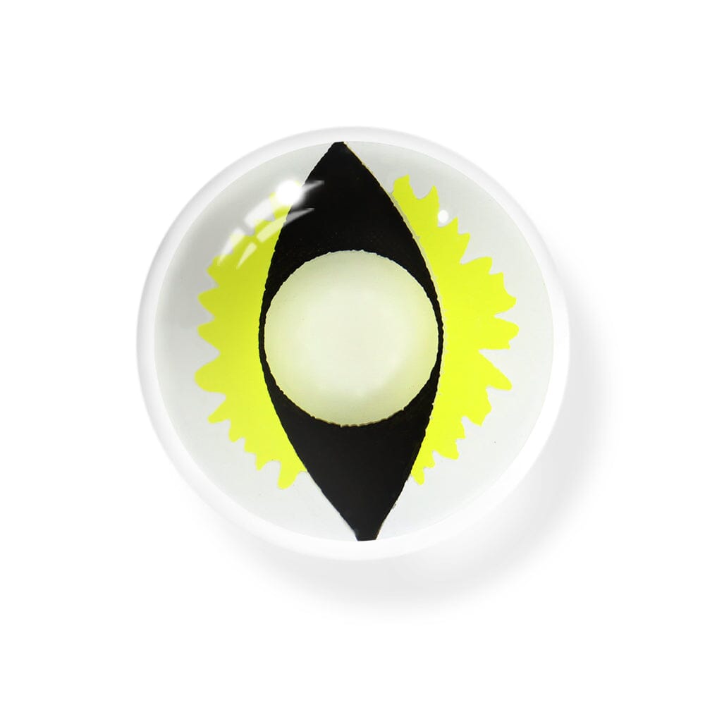 Cosplay Cat Eye Lash Yellow Colored Contact Lenses Beauon 