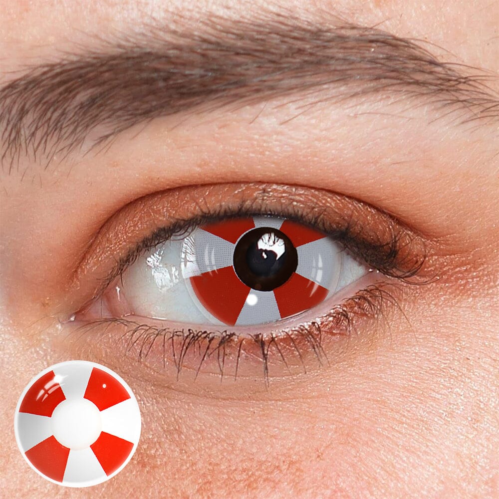 Cosplay Circus White And Red Colored Contact Lenses Beauon 