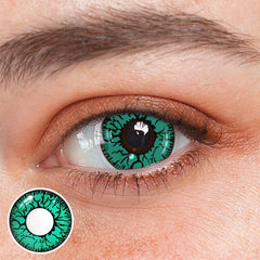 Cosplay Crack Green Colored Contact Lenses Beauon 