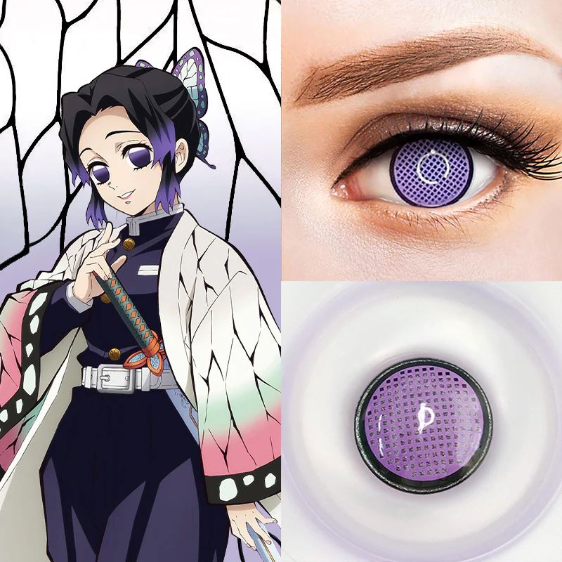 Cosplay Demon Slayer Kochou Shinobu Purple Colored Contact Lenses Beauon 