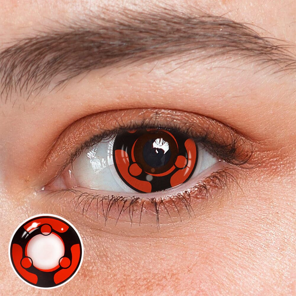 Cosplay NARUTO Mangikiu Shalingan Red Prescription Colored Contact Lenses Beauon 