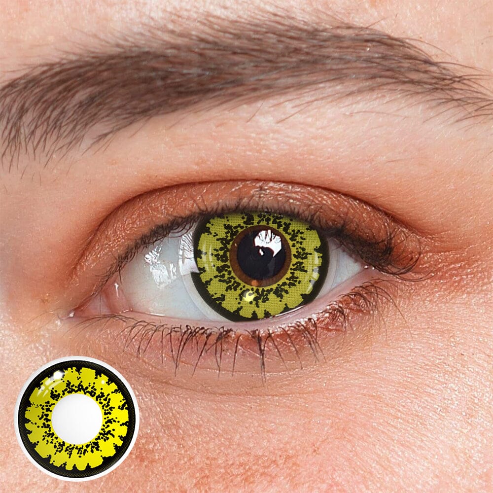 Cosplay Queen Yellow Prescription Colored Contact Lenses Beauon 