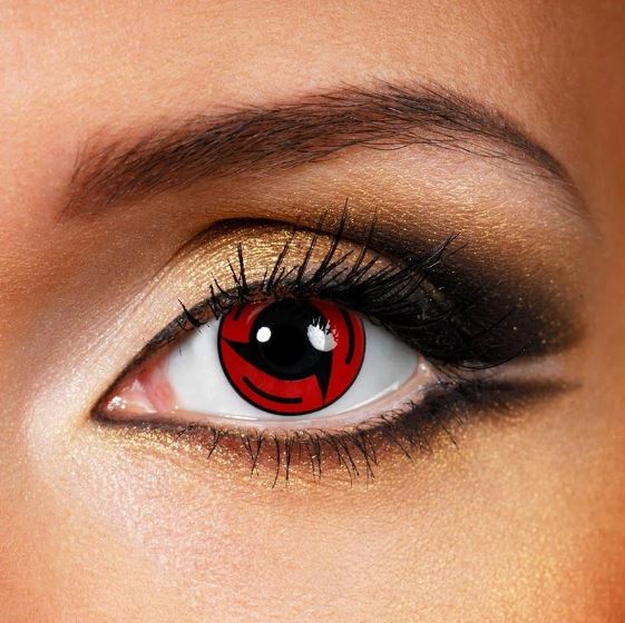 Cosplay Sharingan Bladed Red Colored Contact Lenses Beauon 