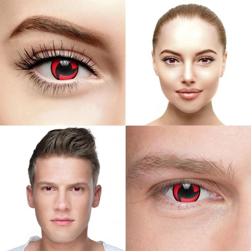 Cosplay Sharingan Red Colored Contact Lenses Beauon 