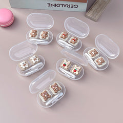Cute Bear Colored Contact Lens Case Beauon Mix Image 