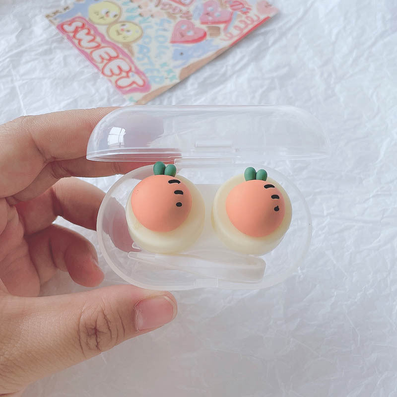 Cute Fruit Colored Contact Lens Case Beauon Carrot 