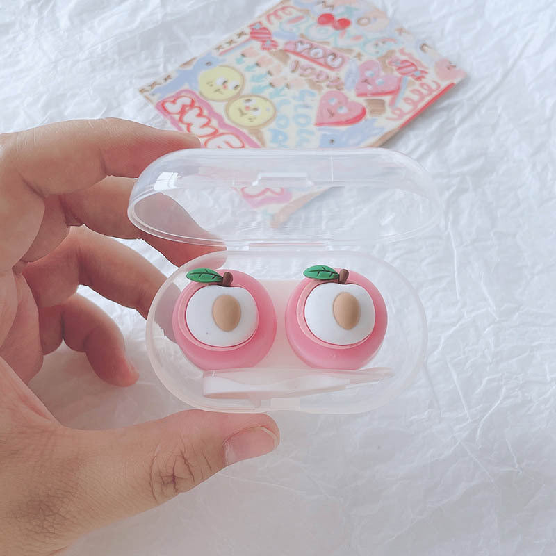 Cute Fruit Colored Contact Lens Case Beauon Peach 