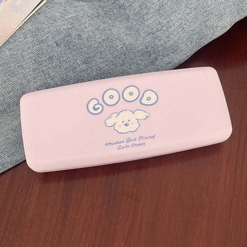 Cute Puppy Thickened Colored Contact Lens Case Beauon Pink 