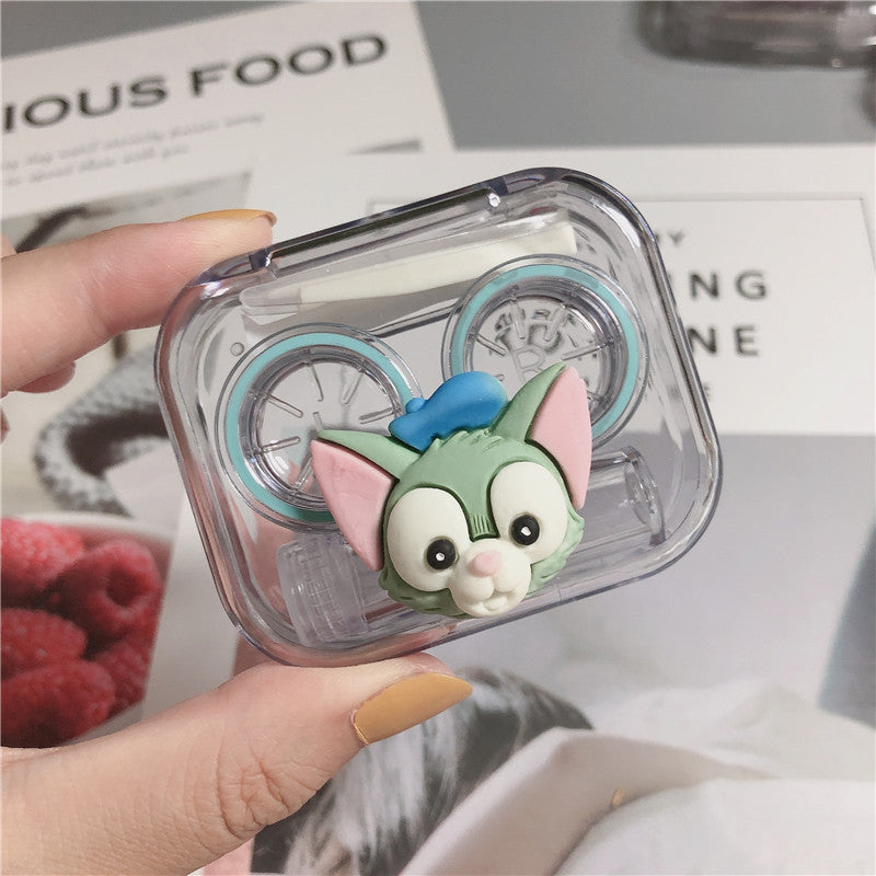 Duffy Colored Contact Lens Case Beauon Fluorescent Green 