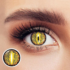 Halloween Lizard Eye Brown Colored Contact Lenses Beauon 