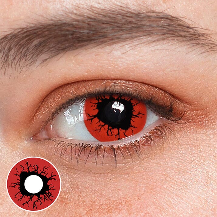 Halloween Scary Blood Eyes Red Colored Contact Lenses Beauon 