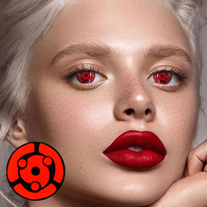 Halloween Syaringan Red Colored Contact Lenses Beauon 