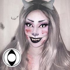 Halloween White Cat Eye Colored Contact Lenses Beauon 