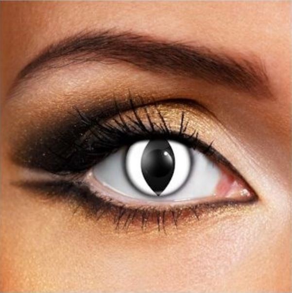 Halloween White Cat Eye Colored Contact Lenses Beauon 