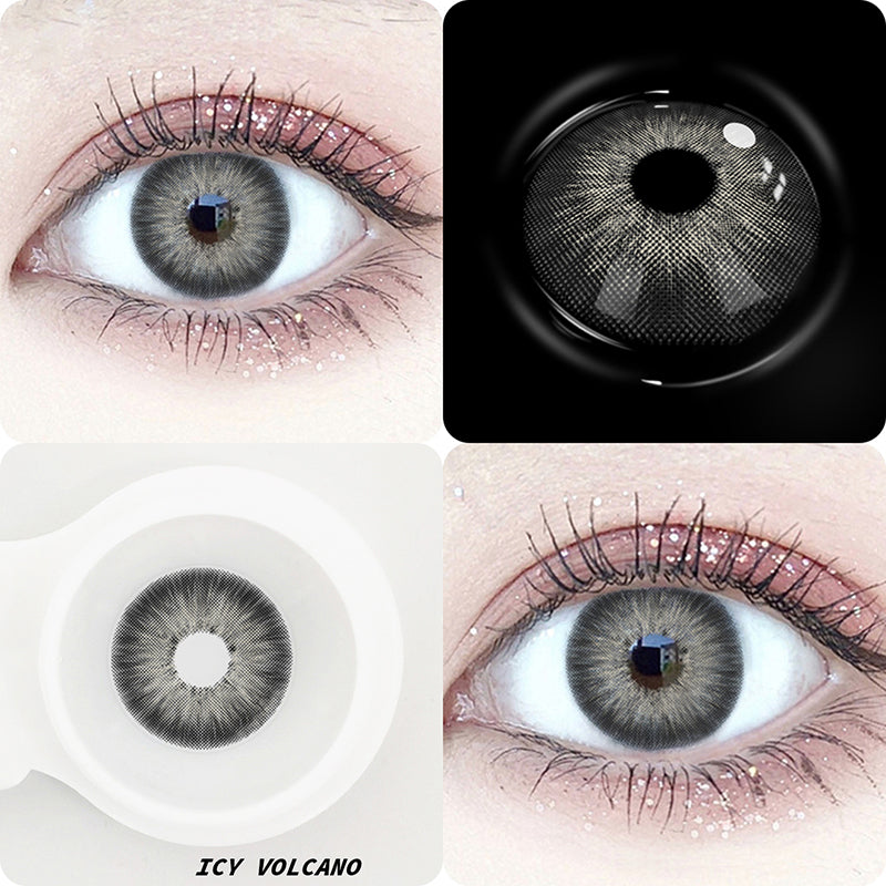 Icy Volcano Gray Colored Contact Lenses Beauon 