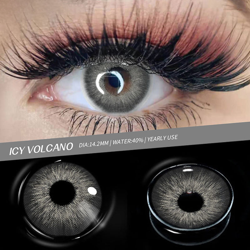 Icy Volcano Gray Colored Contact Lenses Beauon 