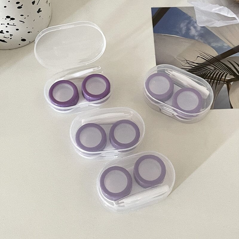 INS Morandi Girl Heart Colored Contact Lenses Case Beauon Taro Purple 65*65*19mm 