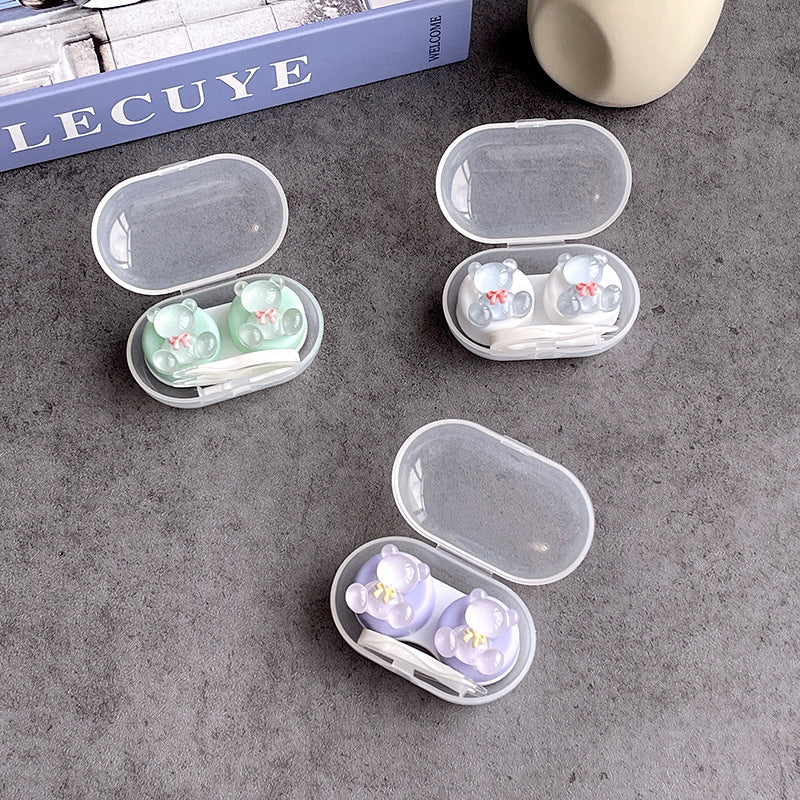 INS Simple Bear Colored Contact Lens Case Beauon 