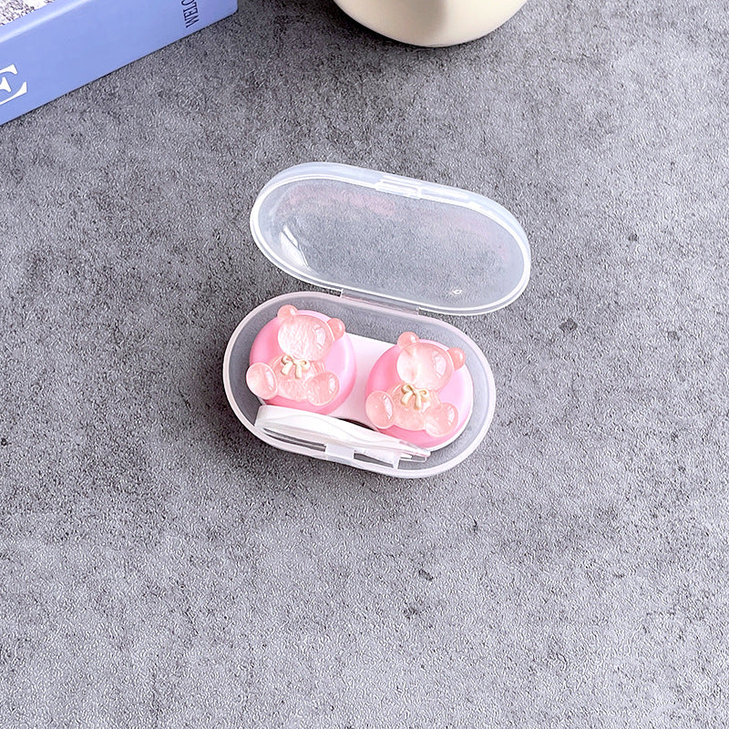 INS Simple Bear Colored Contact Lens Case Beauon 